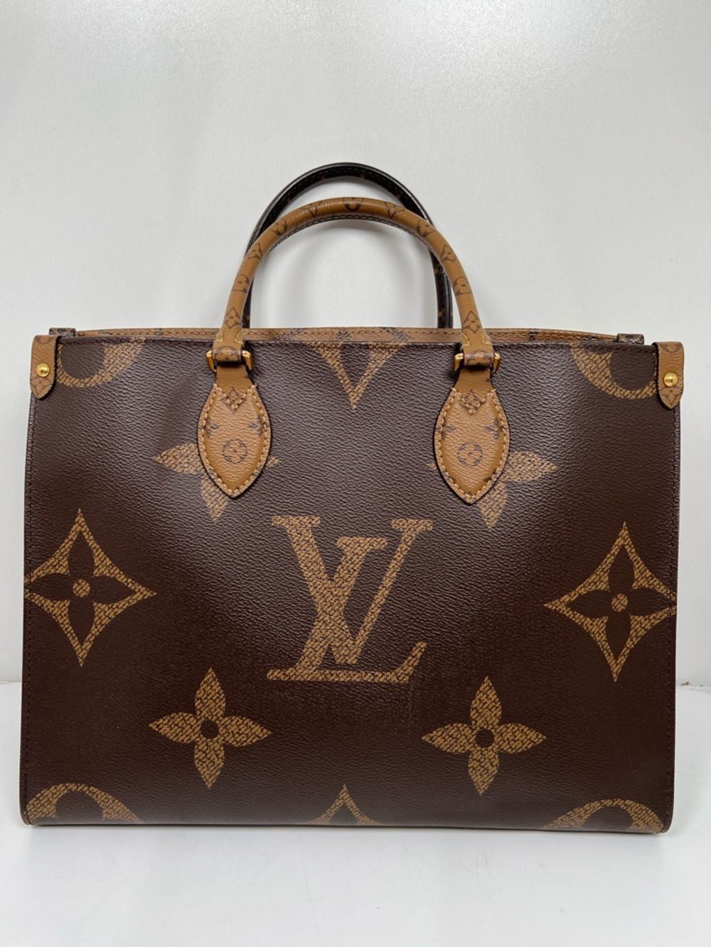 Louis Vuitton On The Go Tote MM Brown Monogram Reverse Leather